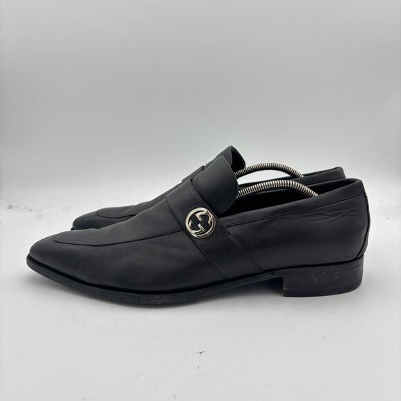 Gucci Double G Leather Penny Loafers Dress Shoes Men's 13.5-14D READ - Picture 5 of 12